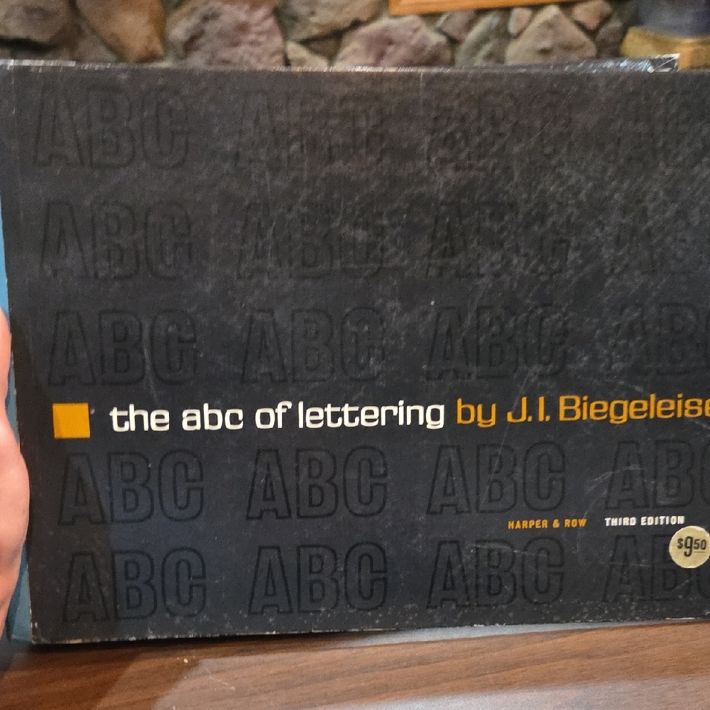 The ABC of Lettering by J.I. Biegeleisen - Black Cover First Ed. Of 3rd Ed. 1965